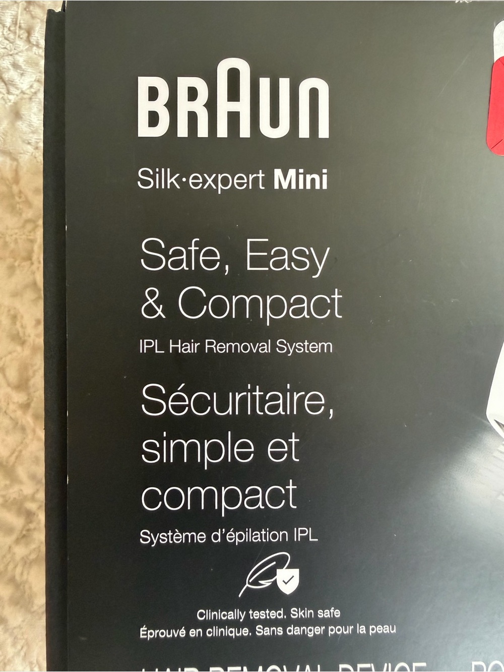 *never used* Braun Silk-expert Mini IPL Hair Removal Device - White & Pink